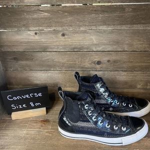 Womens‎ Converse All Star Hi Top Chelsee Weave Sneakers Shoes Size 8 M GUC
